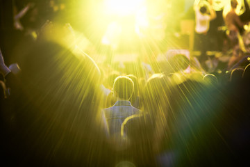 crowd at concert - music festival