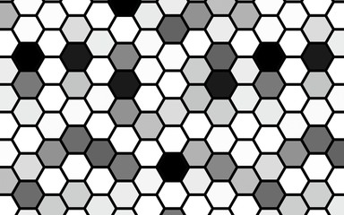 Black honeycomb with a gradient color. Isometric geometry. 3D illustration