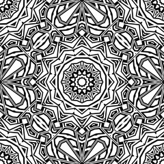vector illustration. pattern with floral mandala, decorative border. design for print fabric, super bandana