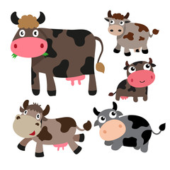 cow character vector design