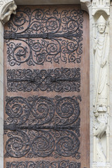 Decorations Of A Church Door