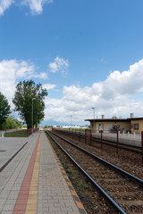 Fototapeta na wymiar Railway Station in Turcianske Teplice, Slovakia