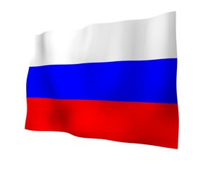 Obraz premium Waving flag of the Russian Federation. The National. State symbol of the Russia. 3D illustration