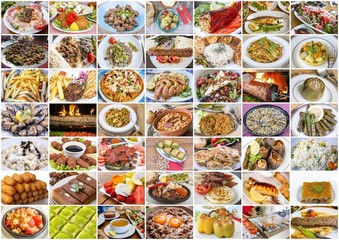 Turkish food collage