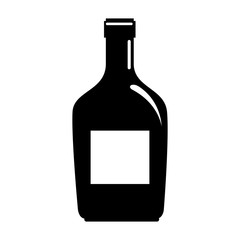 wine bottle silhouette icon vector illustration design