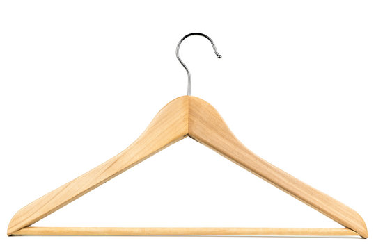 Vintage wooden coat hanger stand isolated on white background.. Vintage wooden coat hanger stand isolated on white background..