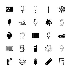 Collection of 25 cold filled and outline icons