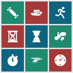 Collection of 9 speed filled icons