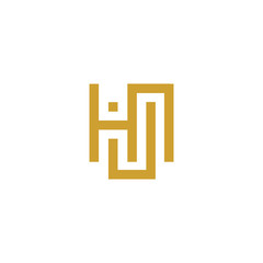HUN Initial Letter Logo Design Element. logo Vector Template