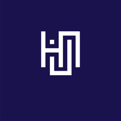 HUN Initial Letter Logo Design Element. logo Vector Template