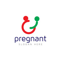 Pregnant logo Logo Design Element. logo Vector Template