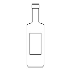 wine bottle silhouette icon vector illustration design