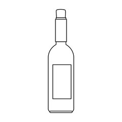 wine bottle silhouette icon vector illustration design