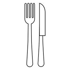 fork and knife cutleries vector illustration design