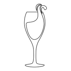 wine cup silhouette icon vector illustration design