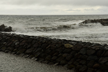 Calheta, Madeira, Portugal - february 25 2018 : storm