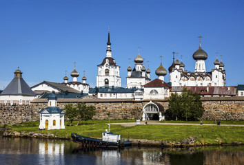 Spaso-Preobrazhensky the Solovetsky Stavropegial monastery on Bolshoi Solovetsky island in the White sea. Arkhangelsk region, Russia
