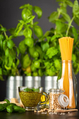 Pesto sauce in a bowl
