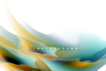 Holographic paint explosion design, fluid colors flow, colorful storm. Liquid mixing colours motion concept, trendy abstract background layout template for business presentation, app wallpaper banner