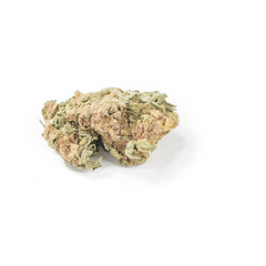 A bud of marijuana on a white background. Isolated.