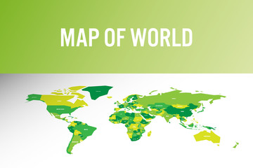 World map in modern design. Vector illustration.