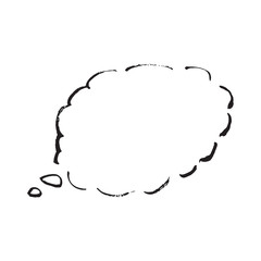 thought cloud isolated on white background. Vector Illustration. 