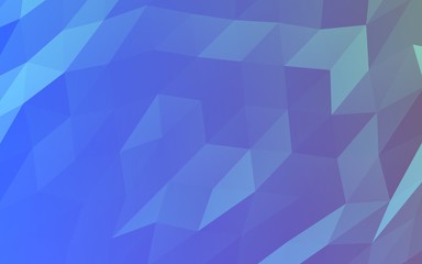 Abstract triangle geometrical blue background. Geometric origami style with gradient. 3D illustration