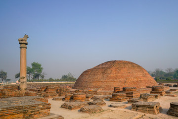 Ashoka pillar the pillar is located at Kutagarasala, India
