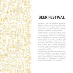 Beer Fest Line Pattern Concept