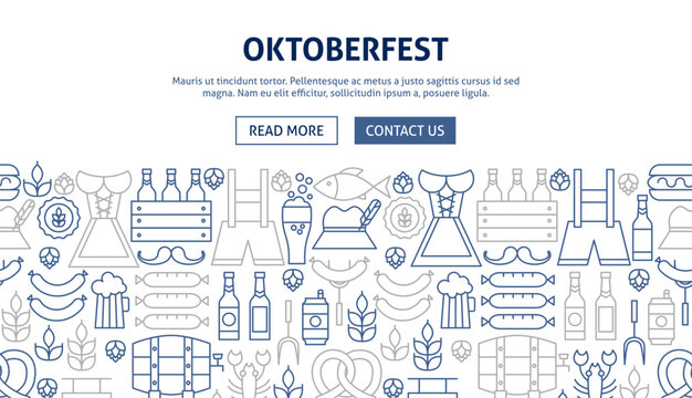 Fototapeta Oktoberfest Banner Design