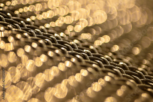 Metal Grid Lattice Made Of Steel Shallow Depth Of Field