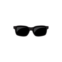 sunglasses vector icon, simple design black color isolated white background