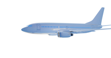 Airplane flying. 3D render