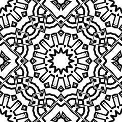 creative geometric ornament on color background. Seamless vector illustration. For interior design, wallpaper