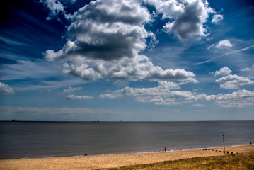 A blue sky over the North Sea