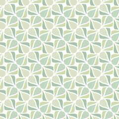 Vector Green Abstract Seamless Pattern. Art Deco Style Background. Geometric texture.