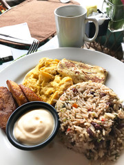 Typical Costa Rica breakfast
