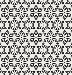 Snowflake vector seamless pattern. Abstract floral background. Geometric art deco ornamental texture.