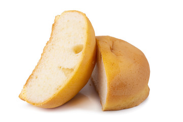 baked bread isolated on a white background