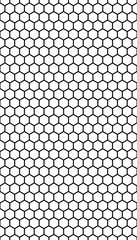Black honeycomb on a white background. Seamless texture. Isometric geometry. 3D illustration