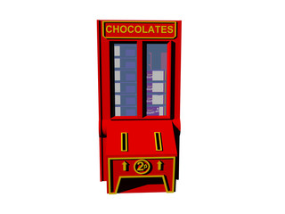 Roter Schokoladen Automat