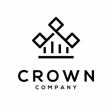 Monogram Royal Crown Logo Vector Template