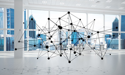 Networking and wireless connection as concept for effective modern business