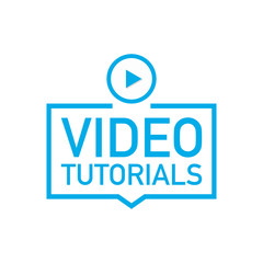 Video tutorials icon concept. Video conference and webinar icon.