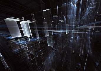 Abstract technology 3D illustration