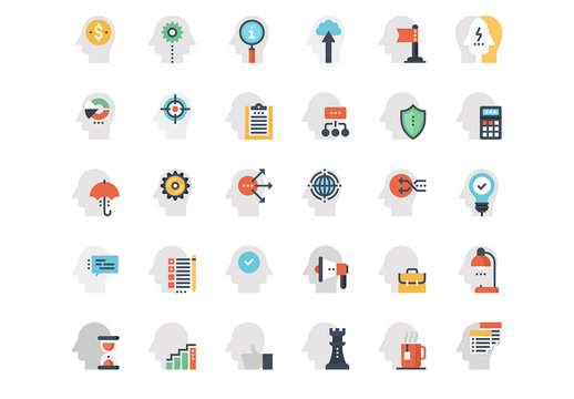 Business Mind and Thought Icons