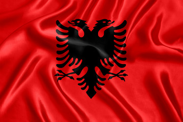 Flag of Albania silk