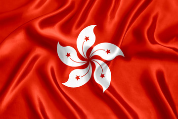 Flag of Hong Kong silk