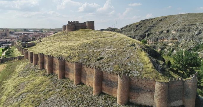 Ruins of a medieval castle in Berlanga de Duero, Soria, Spain
