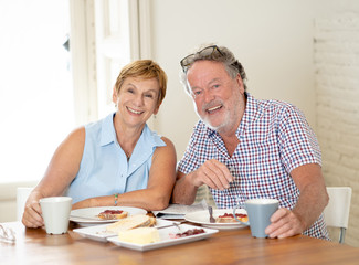 Portrait of a beautiful senior couple having breakfast together